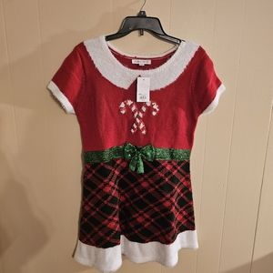 Celebrate Together Girls XL Christmas Sweater Dress